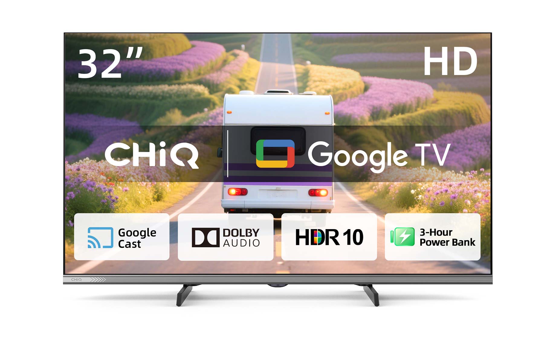 717945-1775636831 CHiQ L32M9PD (32"/80cm) HD LED, Camping 12V DC Google Smart TV